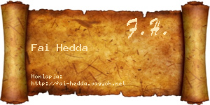 Fai Hedda névjegykártya